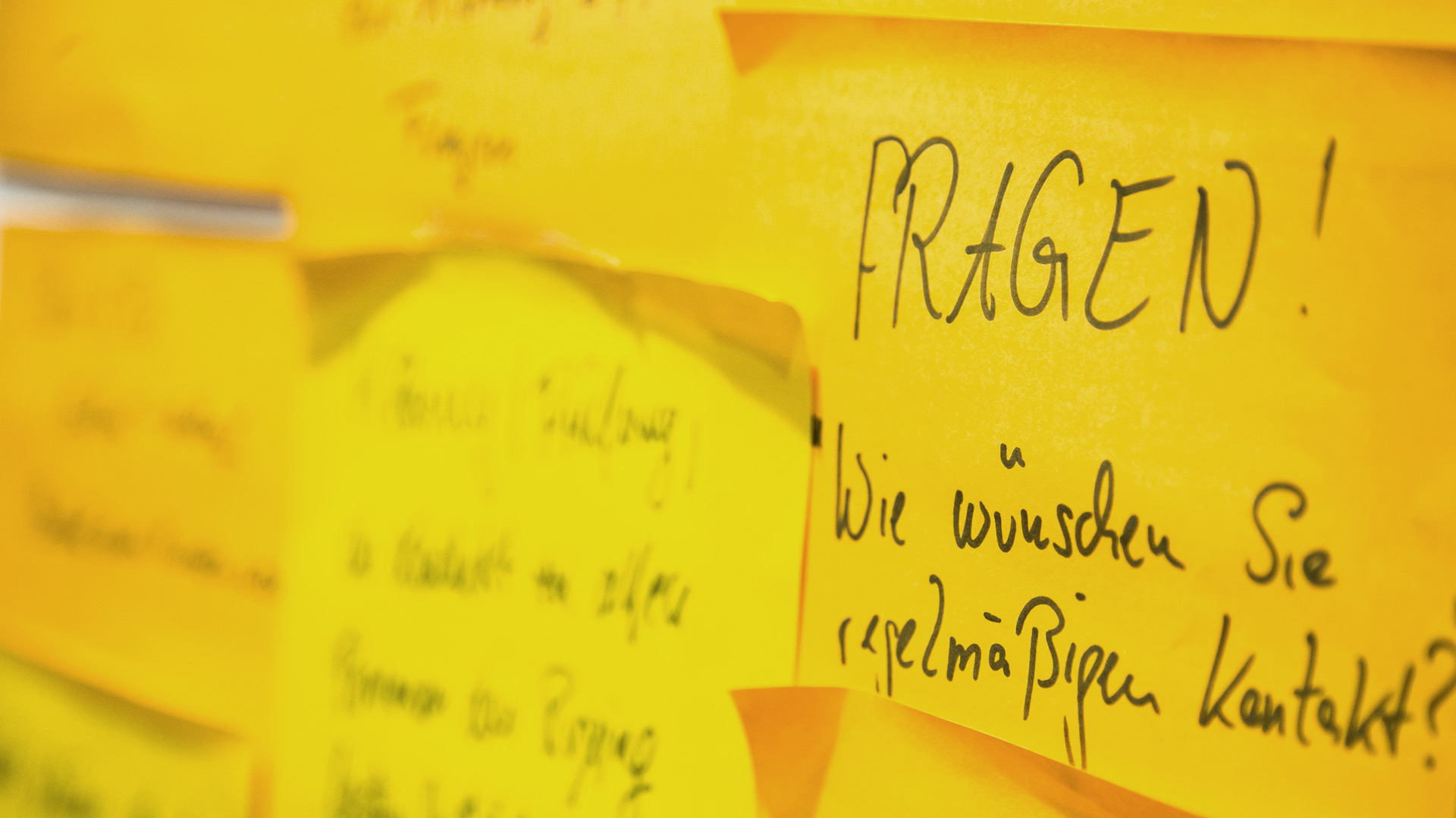 Workshop: Post Its an Pinwand
